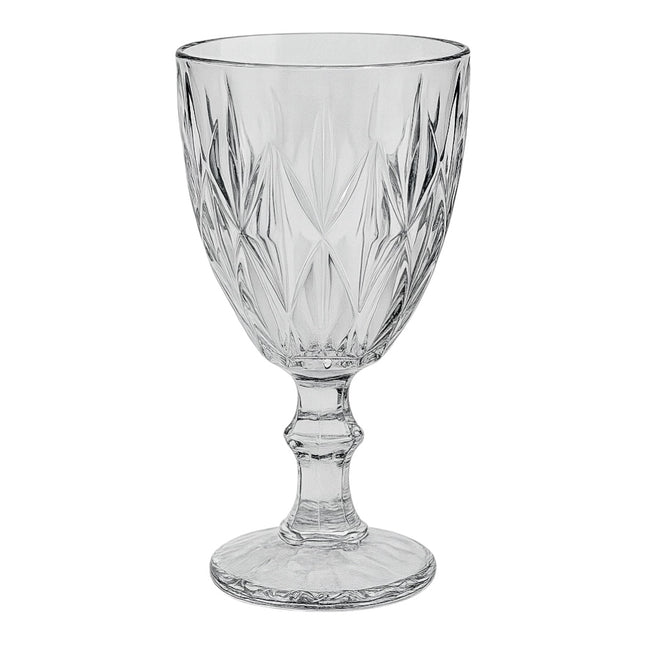 Conjunto de 6 xícaras de vidro com design esculpido – 330 ml