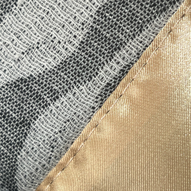 Colcha GOOLD Elegante – Conjunto Decorativo con Dos Almohadas, 250 x 260 cm - COLOR NEGRO CON DETALLES EN DORADO
