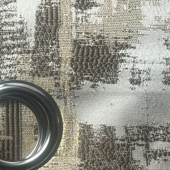 Cortinas Blackout de Poliéster, Padrão de Ondas, 140x260cm - 2 Peças, Elegantes e Modernas - Cinza