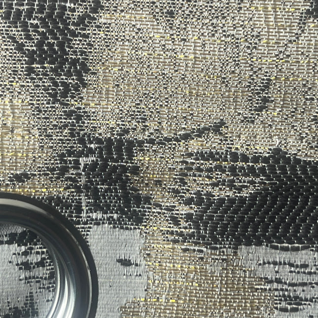 Cortinas Blackout de Poliéster, Padrão de Ondas, 140x260cm - 2 Peças, Elegantes e Modernas - Cinza