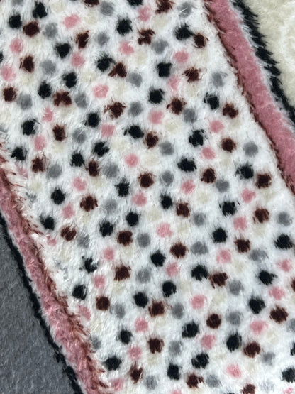 2) Juego de Sábanas Coralina 3 Piezas Círculos Gris | Invierno Térmico | 100% Poliéster