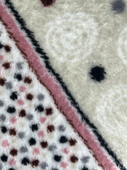 2) Juego de Sábanas Coralina 3 Piezas Círculos Gris | Invierno Térmico | 100% Poliéster