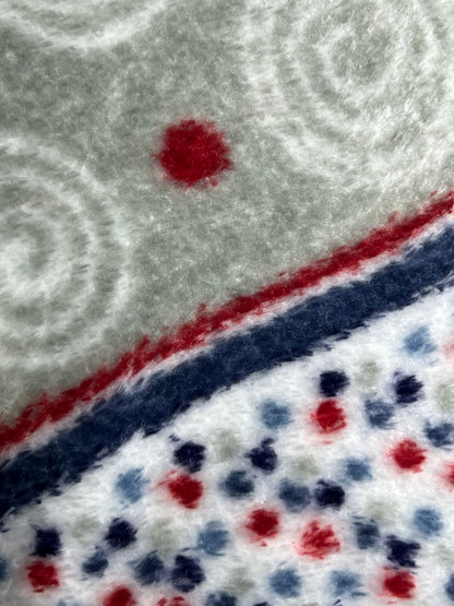 Juego de Sábanas Coralina 3 Piezas Círculos Azul | Térmicas Invierno | 100% Poliéster