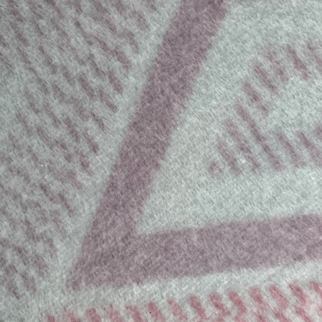 Jogo de lençóis de 3 peças em polar coral com estampado de losangos, malva/rosa | Lençóis térmicos de inverno | 100% poliéster