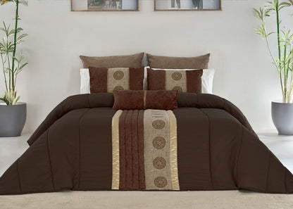🏯 Colcha TOQUIO Elegante – Conjunto Decorativo con Tres Almohadas, 250 x 260 cm