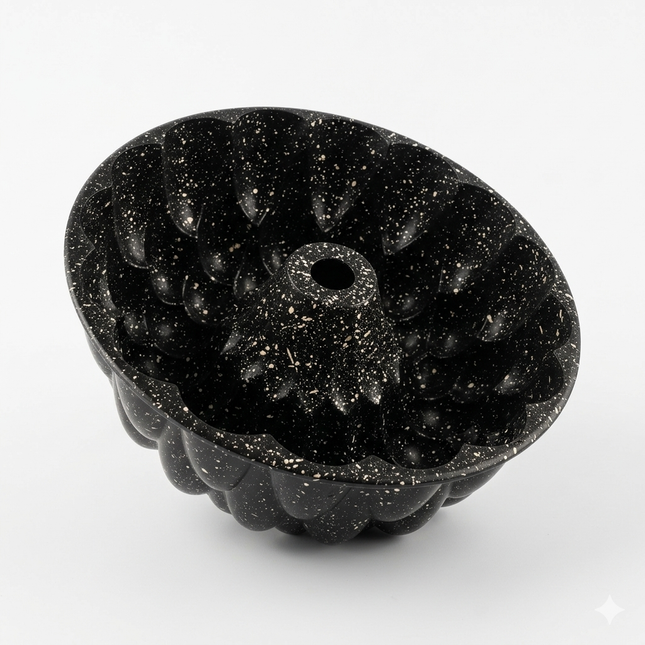 Molde  Antiadherente Negro Moteado — Para Bizcochos y Flanes