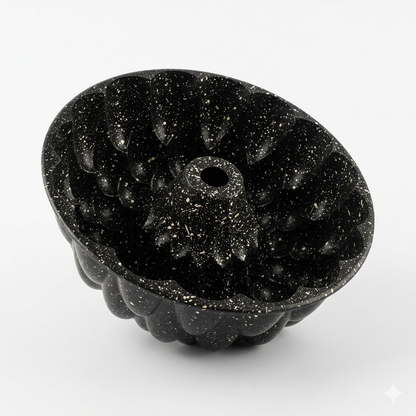 Molde  Antiadherente Negro Moteado — Para Bizcochos y Flanes