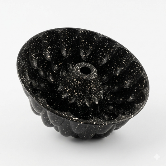 Molde  Antiadherente Negro Moteado — Para Bizcochos y Flanes