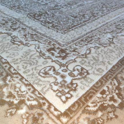 Tapete Rabatia Bege com Detalhes em Bege – Suavidade e Elegância Árabe