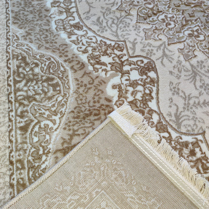 Tapete Rabatia Bege com Detalhes em Bege – Suavidade e Elegância Árabe