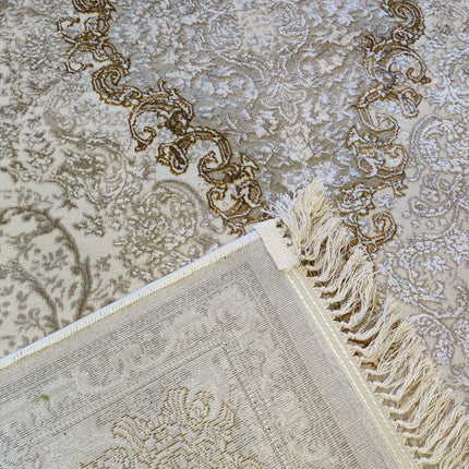 Alfombra Diseño Arabia Crema con Detalles en Crema – Ideal para Decoraciones Claras