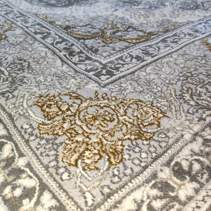 Alfombra Diseño Arabia Gris con Detalles en Gris – Elegancia Moderna Inspirada en Arabia