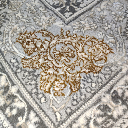 Alfombra Diseño Arabia Gris con Detalles en Gris – Elegancia Moderna Inspirada en Arabia