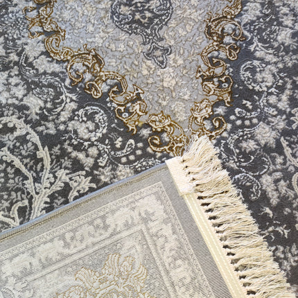 Alfombra Diseño Arabia Gris con Detalles en Gris – Elegancia Moderna Inspirada en Arabia