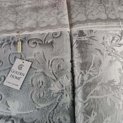 Conjunto de cama Sakura 11 peças: elegância e conforto para o seu quarto - Cinza
