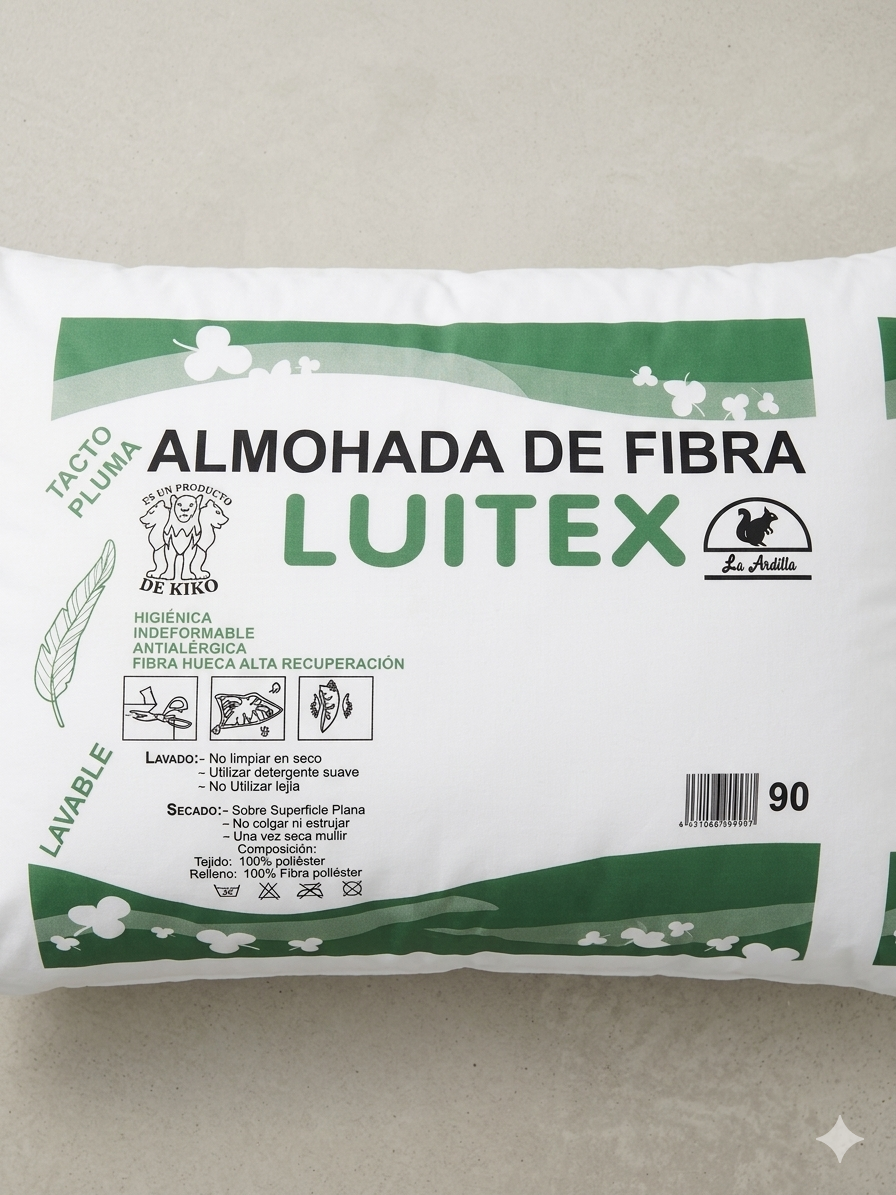 Almohada de Fibra Luitex La Ardilla para Cama de 70/90/135/150 cm