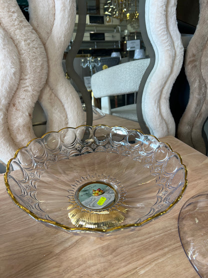 🍰 Expositor Redondo de Plástico con Tapa y Base Dorada o Plata – Elegancia para tus Postres ✨
