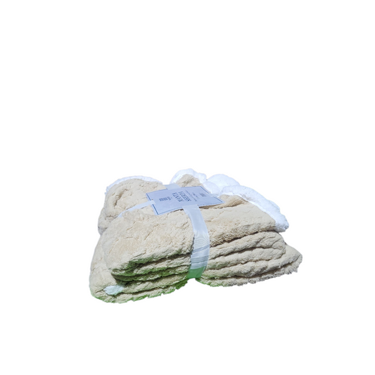 Manta Cama de Borrego 210x230 cm – Manta Doble Cara Franela y Sherpa, 100% Poliéster, Súper Suave y Muy Caliente para Invierno