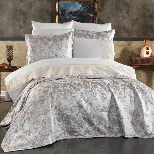 Conjunto de Cama Torino – Sofisticação Natural em Seu Quarto – Cappuccino