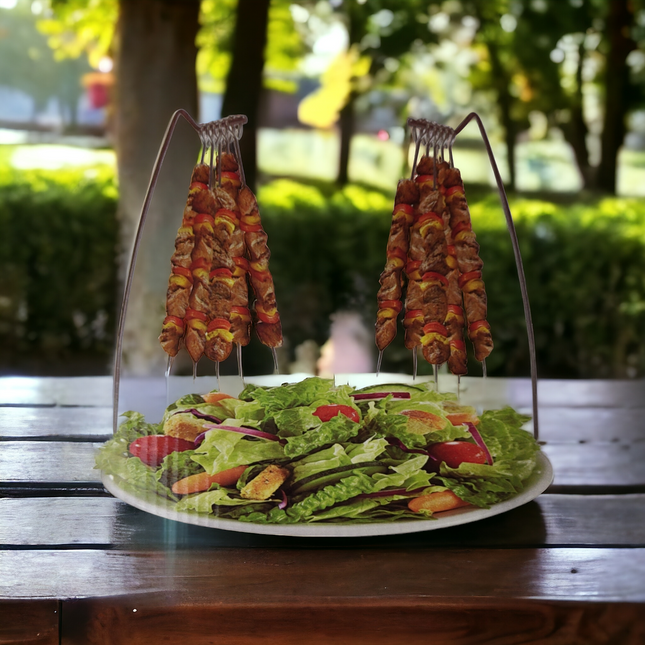 Suporte para espeto de aço inoxidável