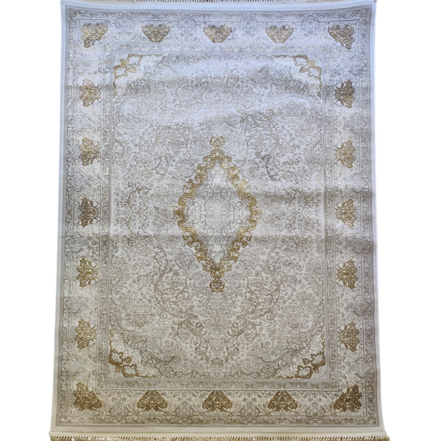 Alfombra Diseño Arabia Crema con Detalles en Crema – Ideal para Decoraciones Claras