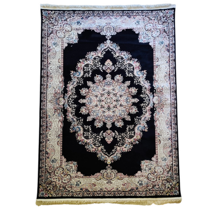 Tapete turco azul com detalhes em azul – Inspirado no estilo otomano, fabricado na Turquia.