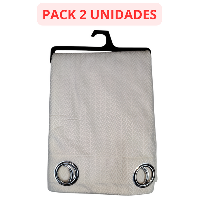 Cortinas de veludo de alta qualidade com padrão espinha de peixe – Branco