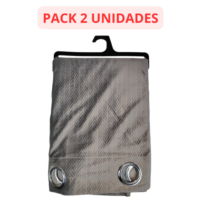 Cortinas de veludo de alta qualidade com padrão espinha de peixe – cinza
