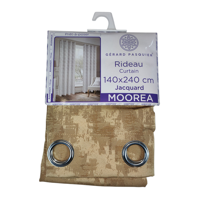 CORTINA MODELO MOOREA 140 X 240 CM - COLOR DORADO