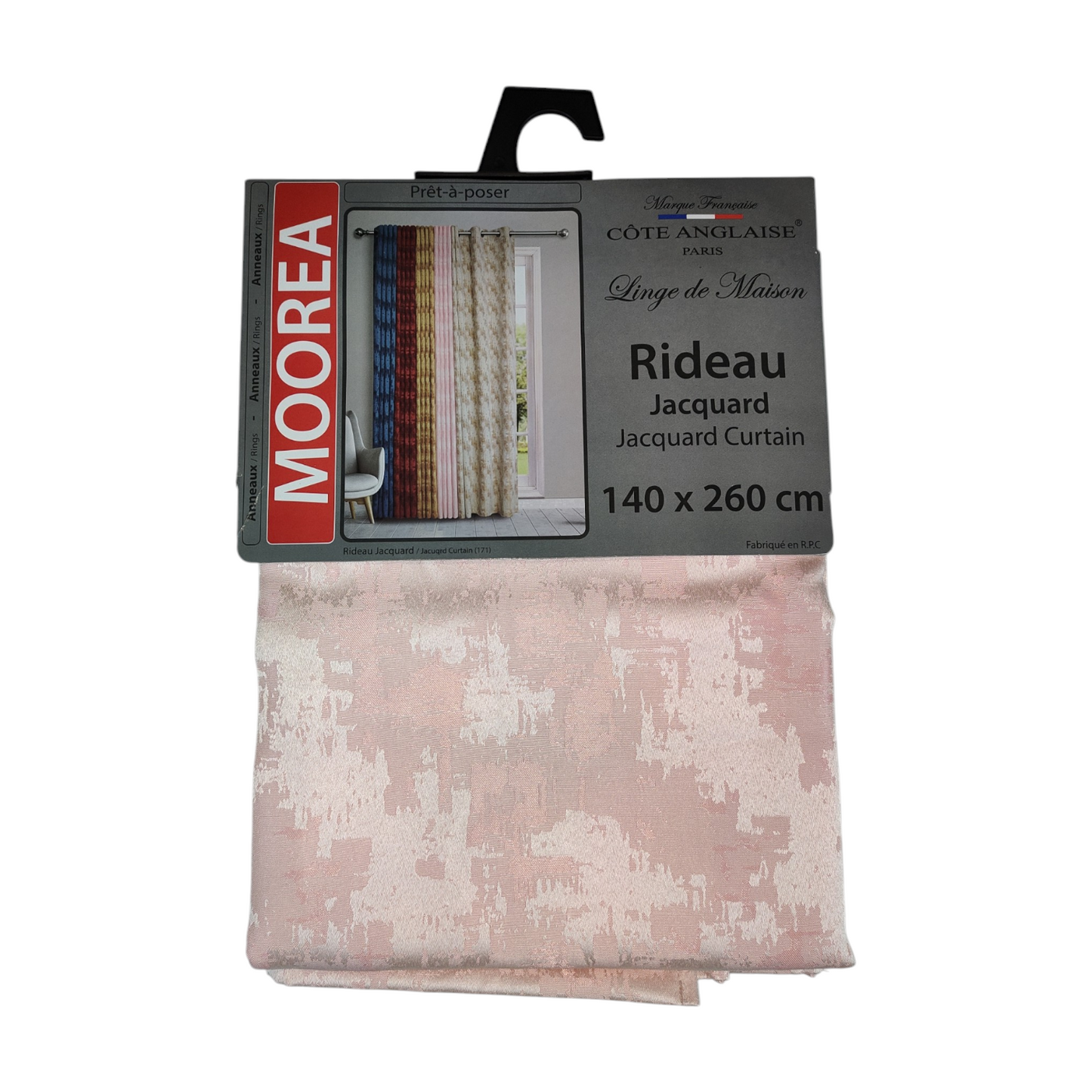 CORTINA MODELO MOOREA 140 X 240 CM - COLOR ROSA