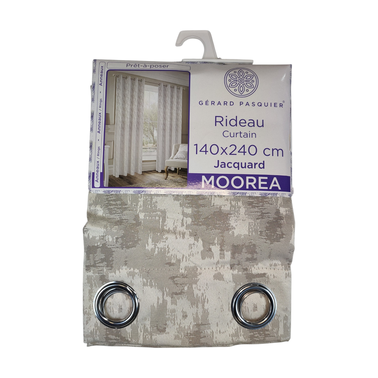 CORTINA MODELO MOOREA 140 X 240 CM - COLOR GRIS