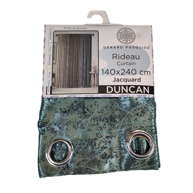 CORTINA MODELO DUNCAN 140 X 240 CM - COLOR VERDE PLATINO