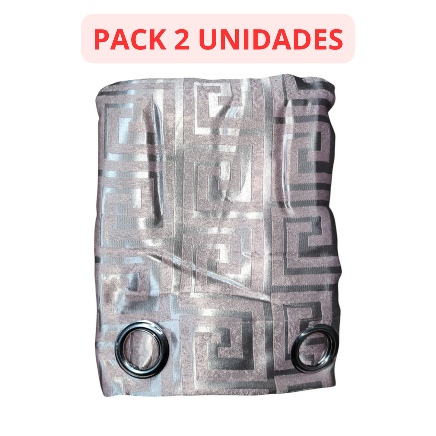 PACK X2 CORTINA MODELO VSC OPACA 140 X 260 CM