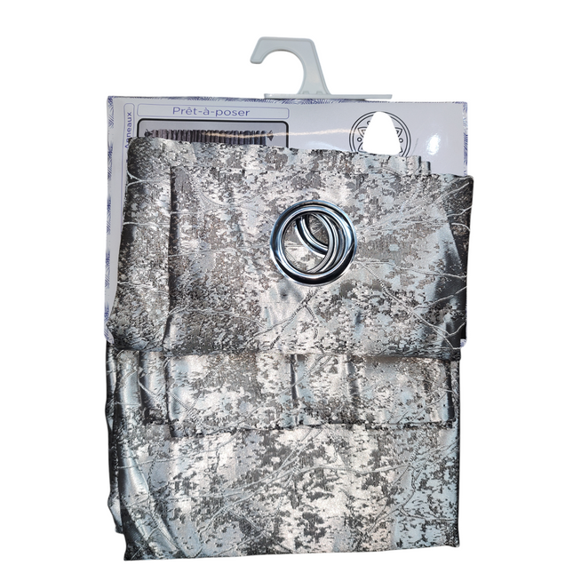 CORTINA MODELO DUNCAN 140 X 240 CM - COLOR GRIS PLATEADO