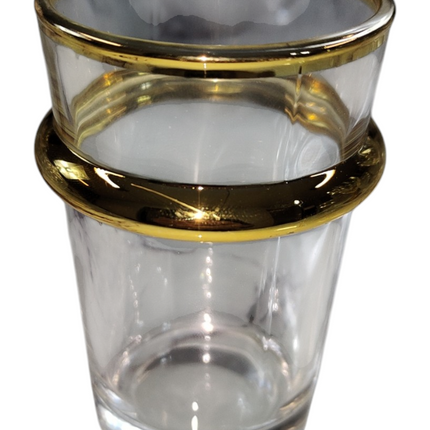 Conjunto de 12 Copos de Chá – Elegância em Ouro