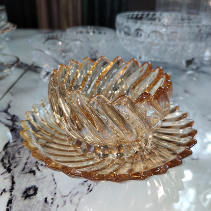 Set of 6 Glass Bowls with Saucer – High Quality (12 Pieces)