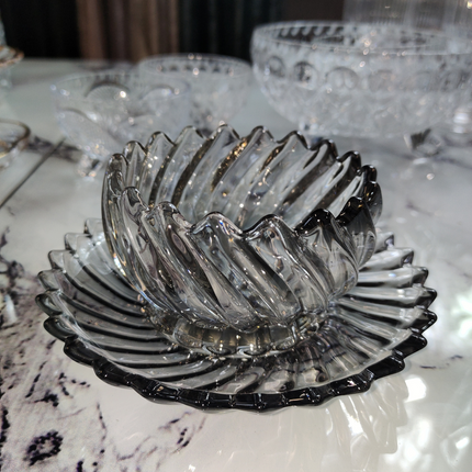 Set of 6 Glass Bowls with Saucer – High Quality (12 Pieces)