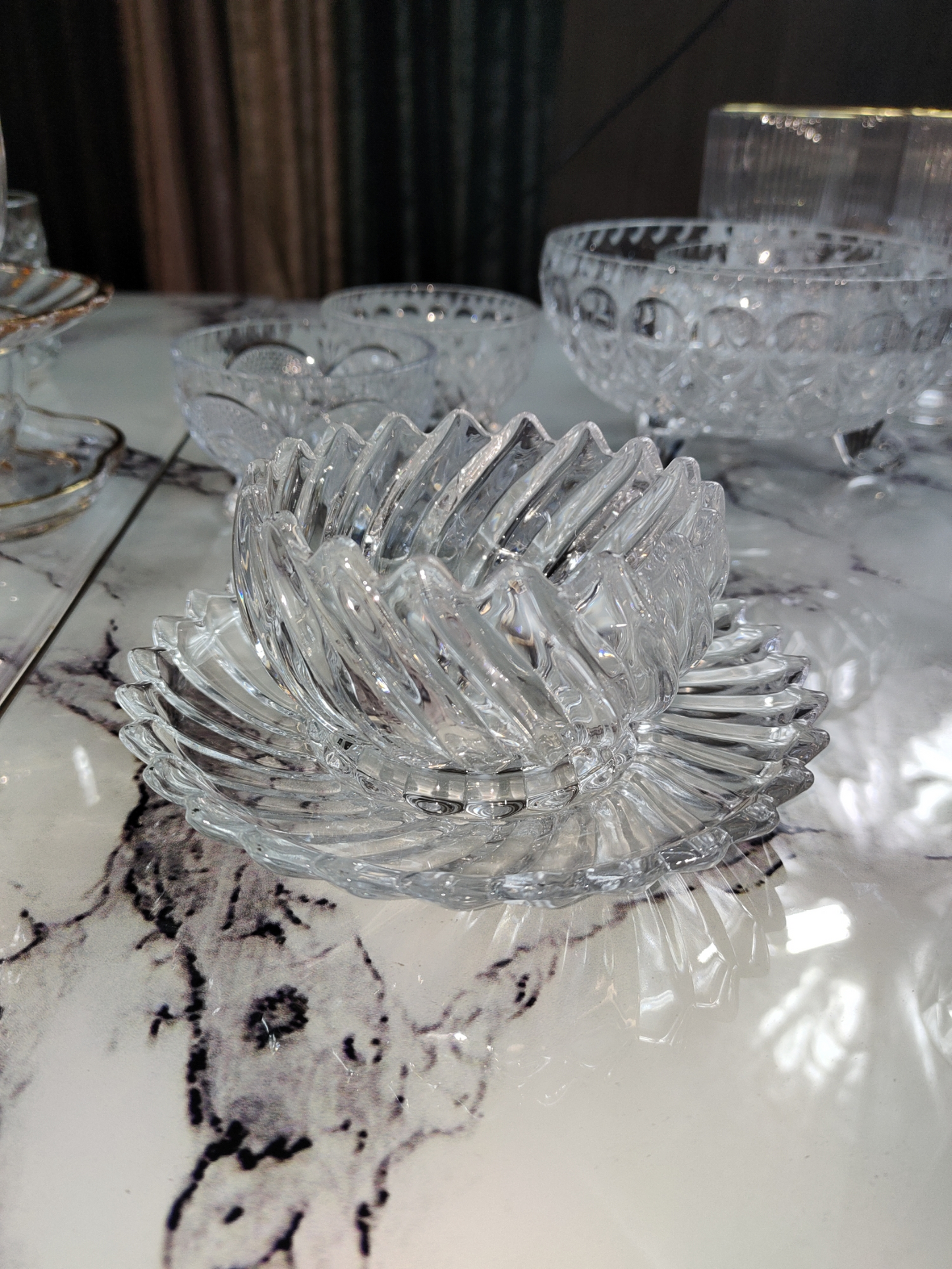 Set de 6 Cuencos de Cristal con Plato – Alta Calidad (12 Piezas)
