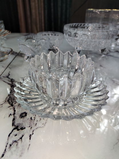 Set de 6 Cuencos de Cristal con Plato – Alta Calidad (12 Piezas)