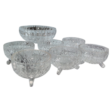 Set of 7 Cut Crystal Bowls