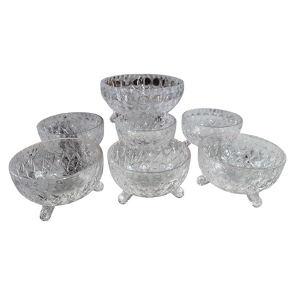 Set de 7 Cuencos de Cristal Tallado