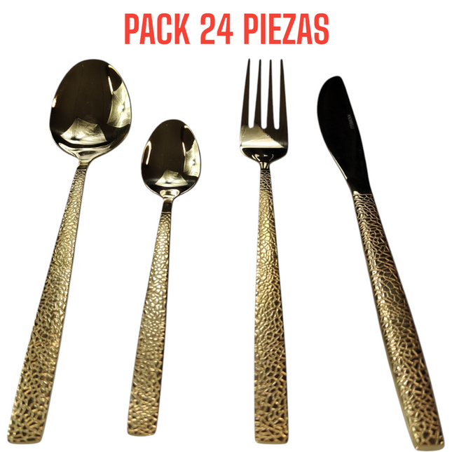 ✨ Gold Cutlery Set – Luxury 24-Piece Pack ✨