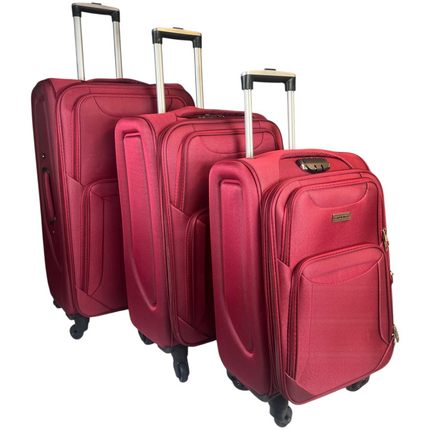 ✈️ Pack de 3 Maletas Resistentes y Elegantes – Viaja con Estilo y Seguridad - COLOR ROJO