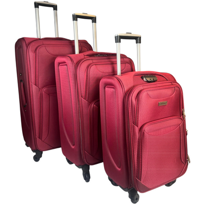 ✈️ Pack de 3 Maletas Resistentes y Elegantes – Viaja con Estilo y Seguridad - COLOR ROJO