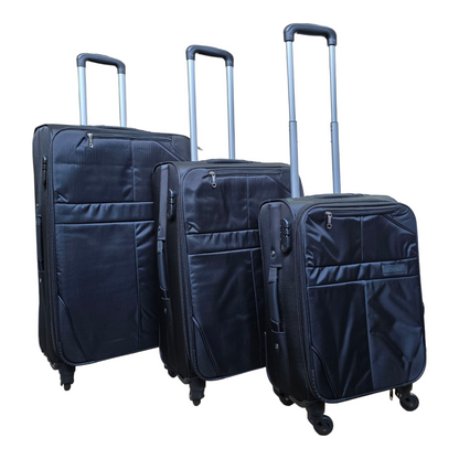 🧳 Pack de 3 Maletas de Viaje Negras con Ruedas Giratorias 360º