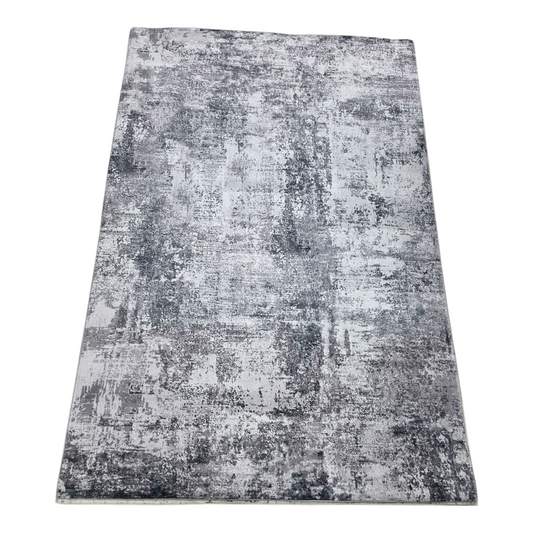 Alfombra Abstracta Mármol Grafito