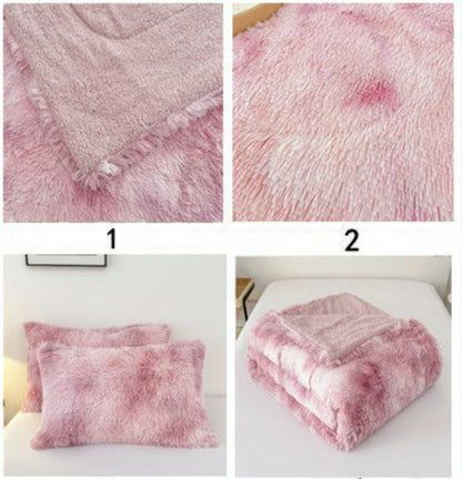 EDREDÓN BORREGO NÓRDICO MODELO peluche marmoleado - COLOR ROSA