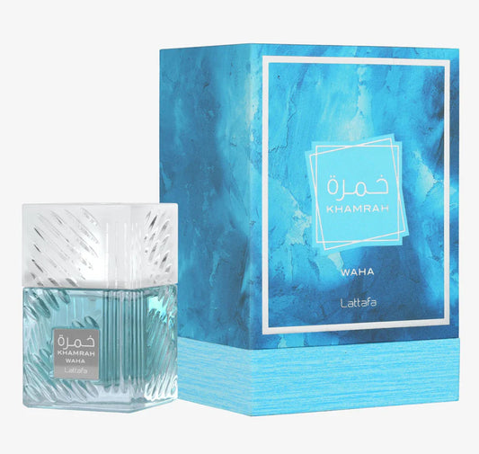 Perfume Khamrah Waha Eau de Parfum Unisex 100 ml – Fresco, Acuático y Elegante