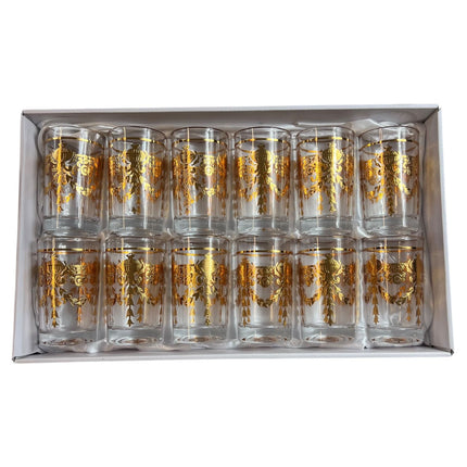 Conjunto de 12 Copos de Chá – Modelo "Estilo Clássico"