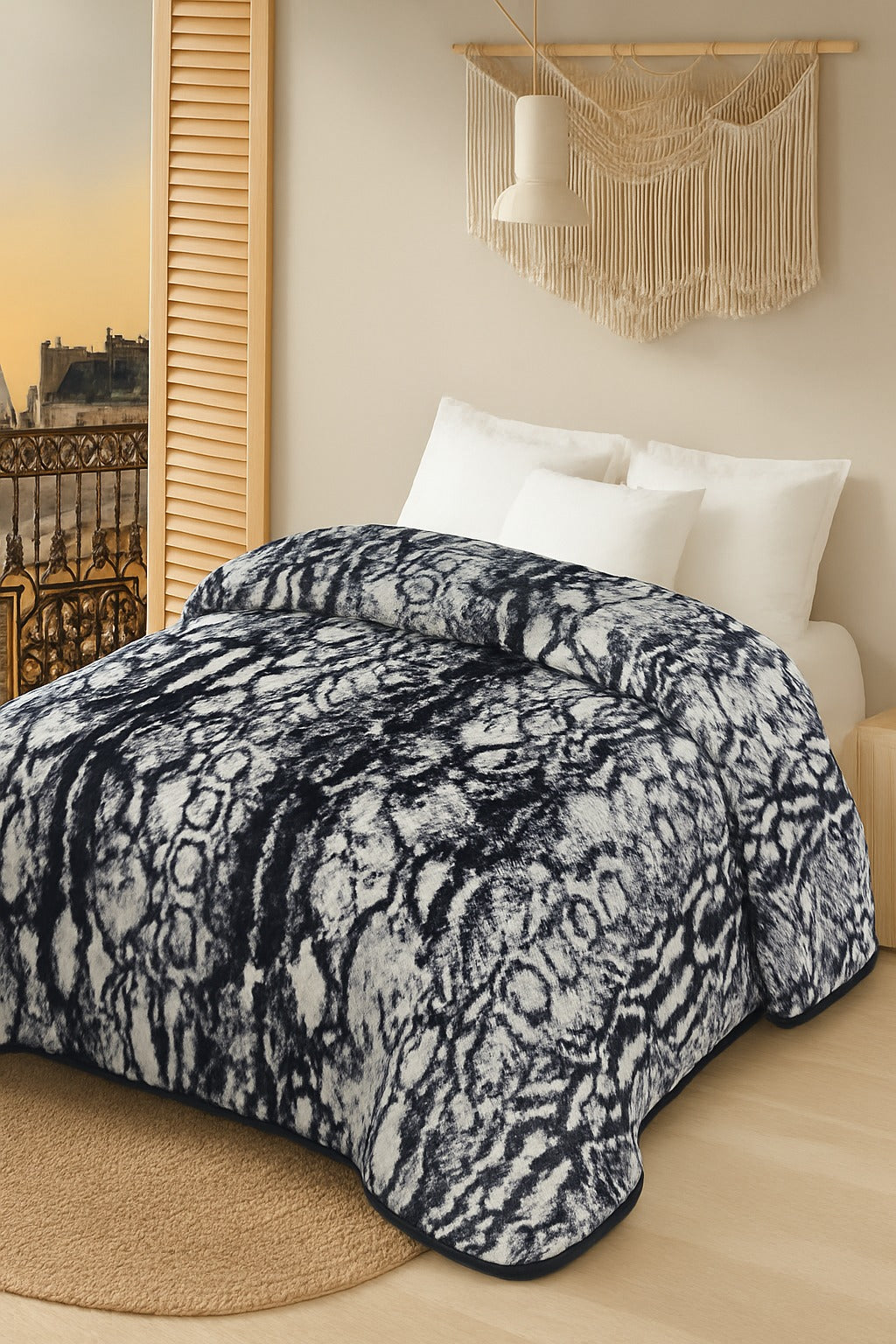 Manta Raschel 220 x 240 cm – 2 kg – 100% Poliéster